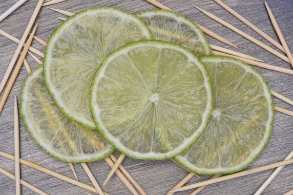 Fresh fruit slices lime — Stock Photo, Image