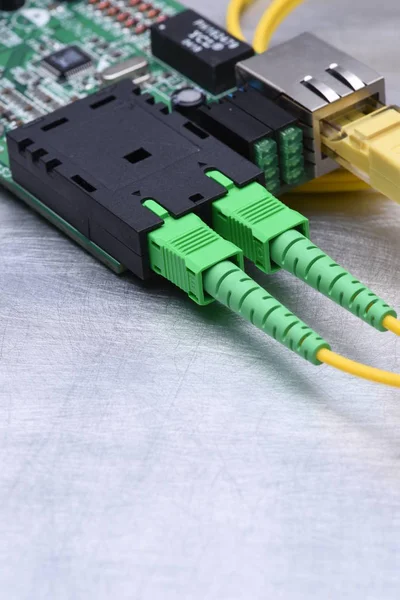 Internet Of Things Optical Fiber Converter, Information Technology — Stock Photo, Image