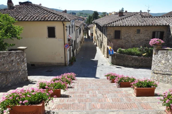 Old town Panzano in Chianti Tuscany — Stock Photo, Image