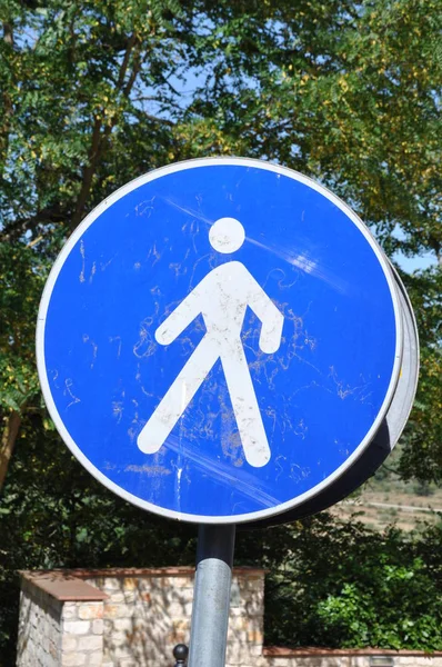 Pedestrian road sign — Stock Photo, Image