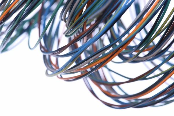 Cables eléctricos coloridos en el fondo —  Fotos de Stock