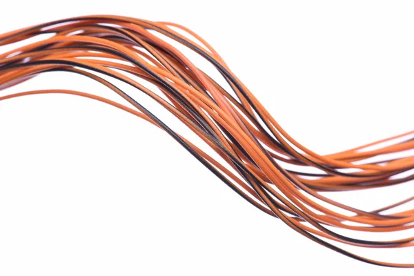 Färgglada elektriska kablar på bakgrund — Stockfoto