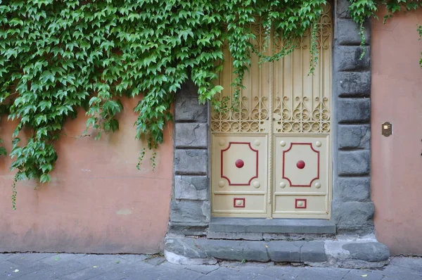 Drzwi w domu stary włoski — Zdjęcie stockowe