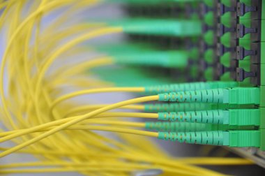 Fiber optik ağ paneli Patchcords ile