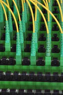 Fiber optik ağ paneli Patchcords ile