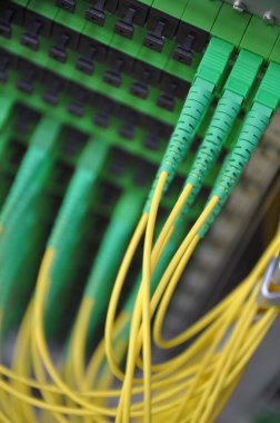 Fiber optik ağ paneli Patchcords ile