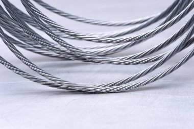 Steel wire rope closeup clipart