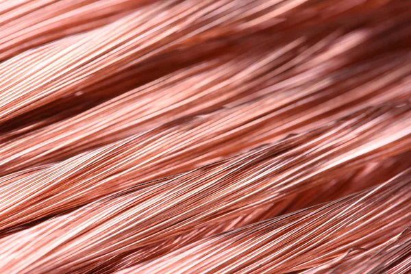 Industrie des matières premières et des métaux en fil de cuivre — Photo