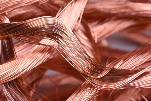 Copper wire raw materials and metals industry — Stock Photo, Image