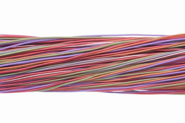 Paquete Cable Color Aislado Sobre Fondo Blanco — Foto de Stock