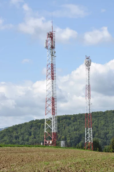 Torre Comunicações Colina — Fotografia de Stock