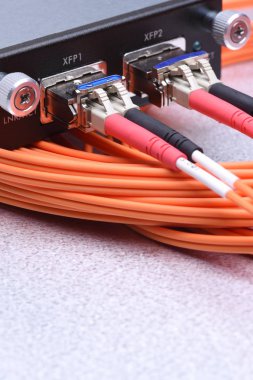 Fiber optik kabloların bağlı gigabit arayüz çevirici