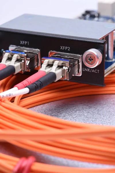 Fiber optik kabloların bağlı gigabit arayüz çevirici