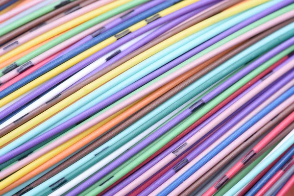 Kolorowych kabli elektrycznych i przewodów — Zdjęcie stockowe