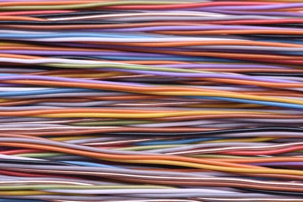 Cabo elétrico colorido e fio — Fotografia de Stock