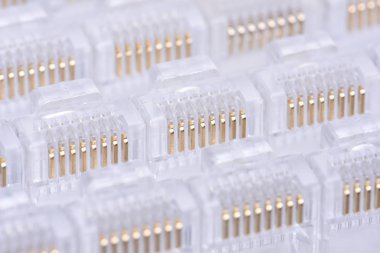 Ağ kabloları için Grup rj45 prizler