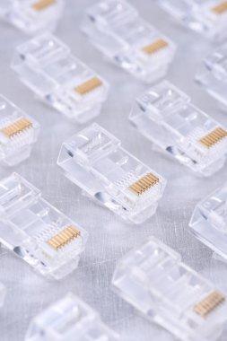 Ağ kabloları için Grup rj45 prizler