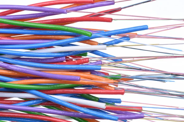 Цветные волоконно-оптические кабели с гелем Loose Tube — стоковое фото