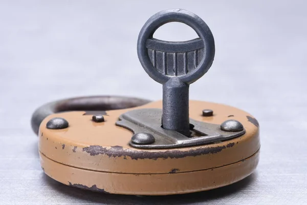 Old Rusty Padlock Key — Stock Photo, Image