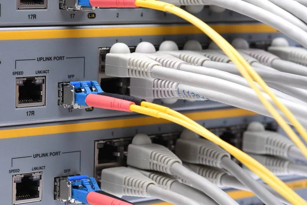 Network Cable Switch Data Center — Stock Photo, Image