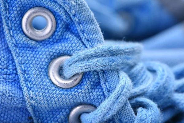 Old Blue Sneakers Close — Stock Photo, Image