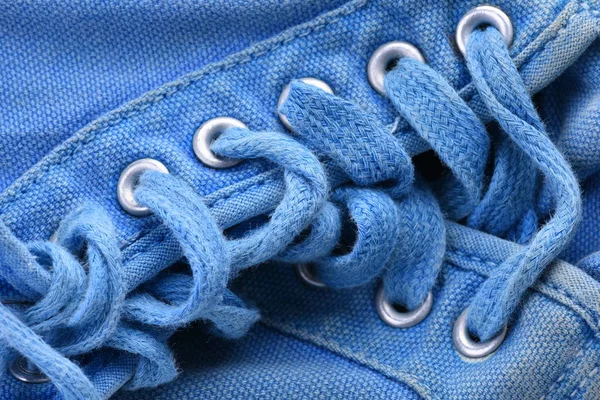 Old Blue Sneakers Close — Stock Photo, Image