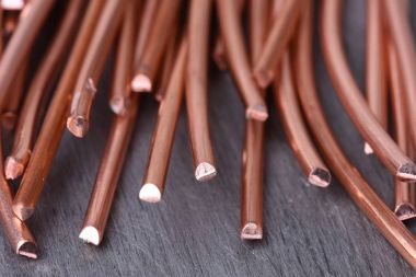 Copper wire in the energy industry clipart