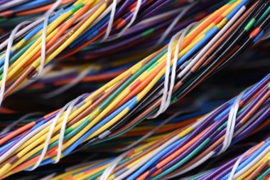 Paket elektrik renkli kablolar ve teller