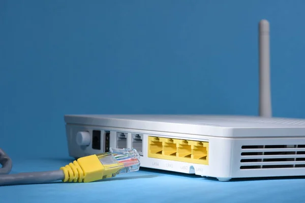 Draadloze Router Netwerk Met Kabel — Stockfoto