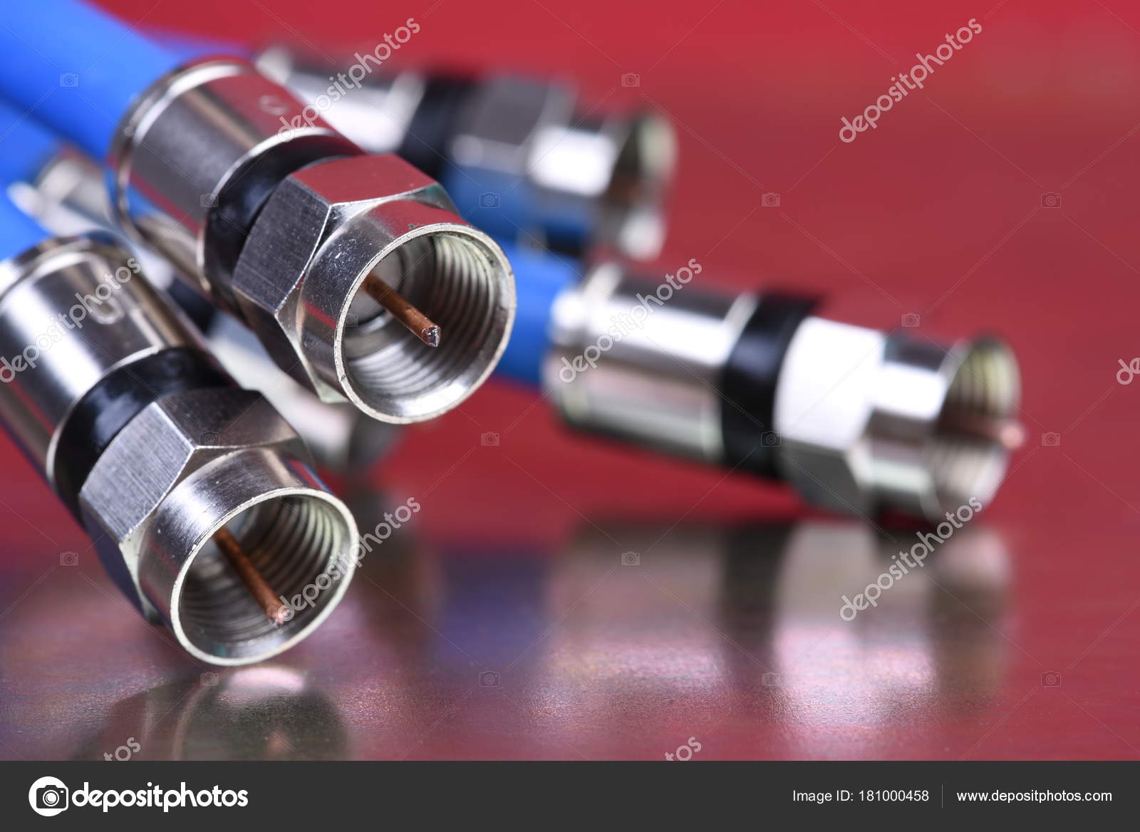 Group Coaxial Cables Connectors Stock Photo by ©Zetor2010 181000458