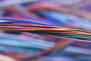 Renkli elektrik kablolarının portre