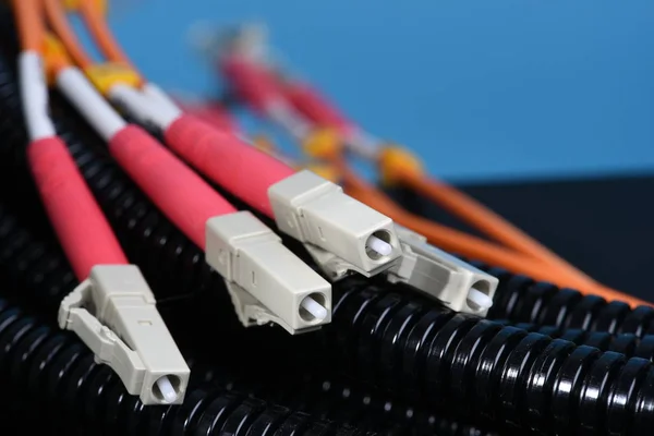 광섬유 케이블 커넥터 — 스톡 사진
