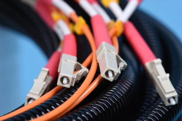 Multimode Optical Fiber Patch Cord Connectors Type — Stock Photo, Image