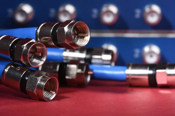 Coaxial Cables Connectors — Stock Photo, Image