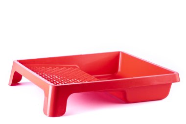 Boya tepsisi beyaz arkaplanda izole edildi