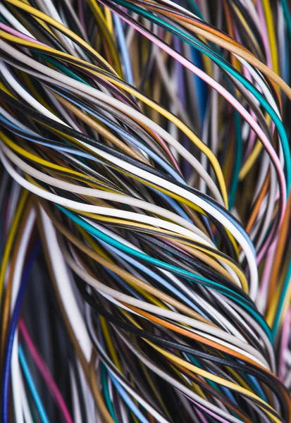 Trassel Elektrisk Kabel Tråd Nätverk Dataöverföring Sladd Som Teknisk Bakgrund — Stockfoto