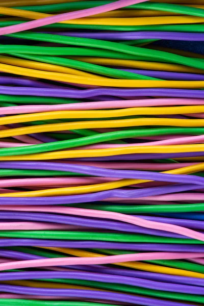 Barevné Elektrické Kabel Pozadí — Stock fotografie