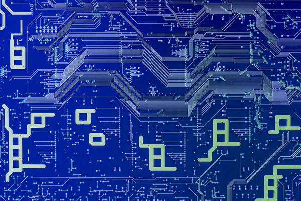 Blauw Digitaal Circuit Moederbord Achtergrond — Stockfoto