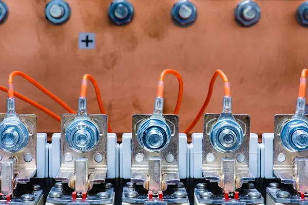 Dispositivos Alimentación Con Cable Conexión Tornillos — Foto de Stock