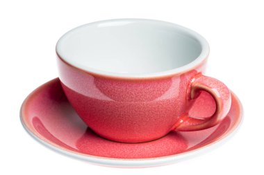 Boş kahve bardağı beyaz zemin üzerine izole