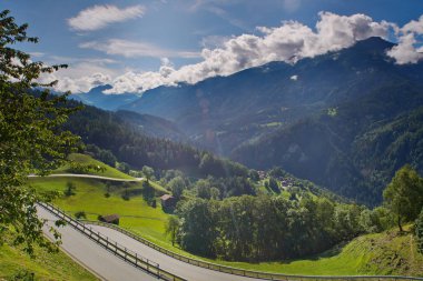 Wavy Mountain Road, Castiel village, Switzerland