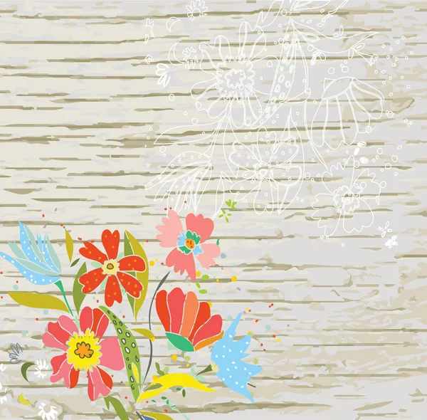 エコ カードの花の背景 — ストックベクタ