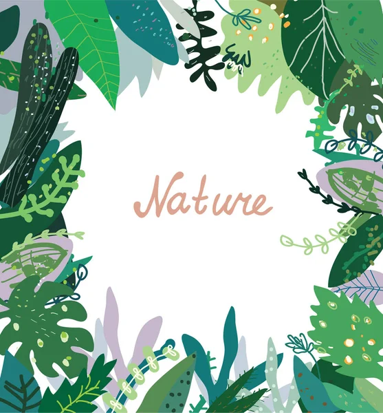 Природа с дикими растениями — стоковый вектор