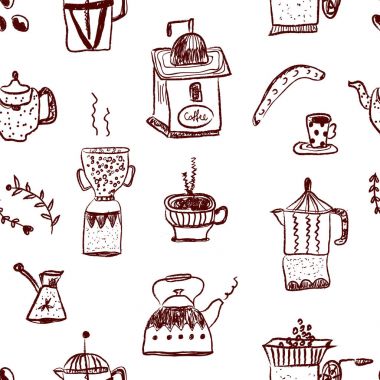 Menü için kahve seamless modeli