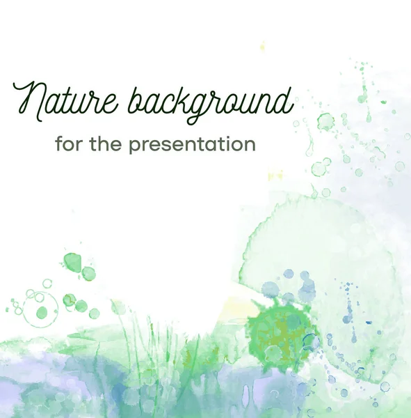 Nature Abstract Background Plants Herbs Card Presentation Vector Graphic Illustration — Stockový vektor