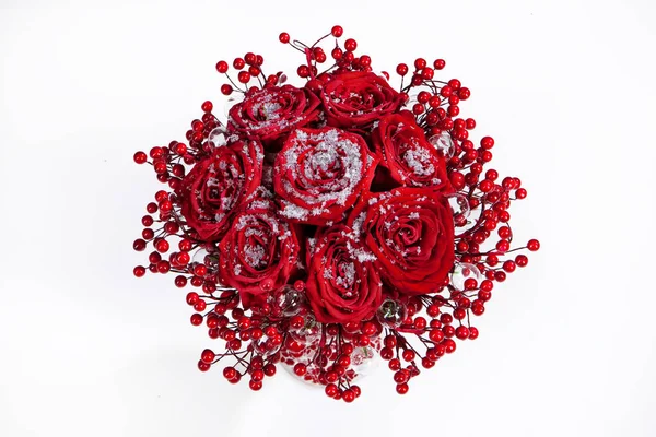 Розы и ягоды — стоковое фото