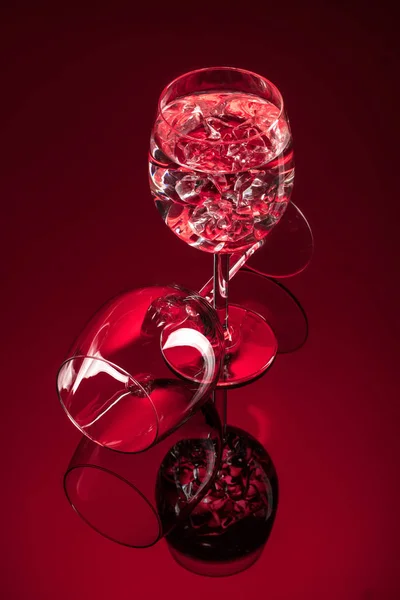 Wineglasses On Black — Stock Photo, Image