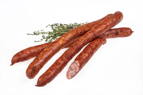 Wurst mit Grün — Stockfoto