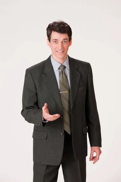 ビジネス スーツで感情的な青年 — ストック写真