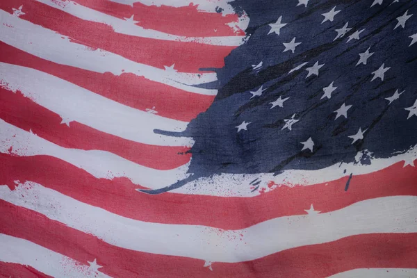 Antigua bandera americana ondeando — Foto de Stock